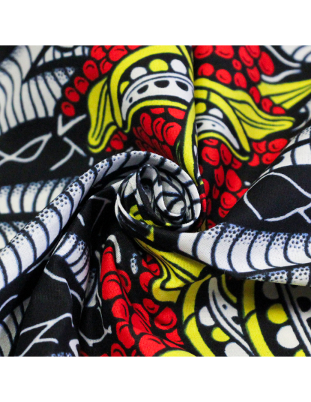 Tissu WAX 100% coton - Jardin incandescent (Coupon de 2,70 mètres)