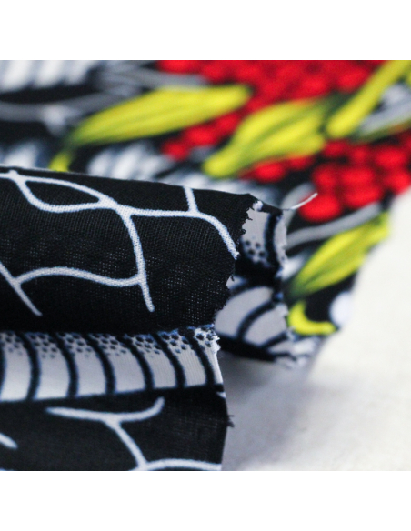 Tissu WAX 100% coton - Jardin incandescent (Coupon de 2,70 mètres)