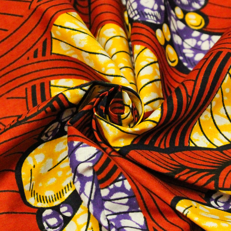 Tissu WAX 100% coton - Forêt solaire...