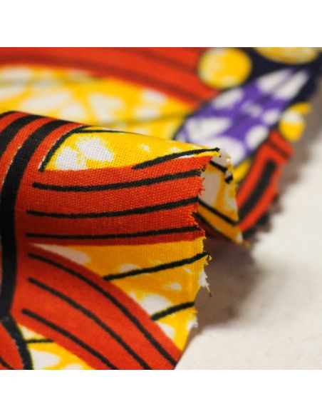 Tissu WAX 100% coton - Forêt solaire (Coupon de 2,70 mètres)