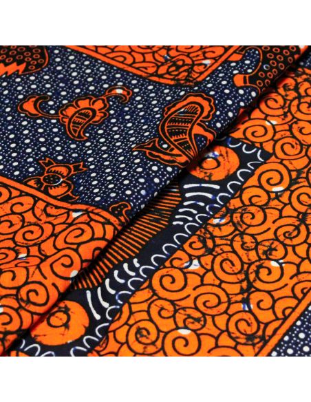 Tissu WAX 100% coton - Rythmes d'Afrique (Coupon de 2,70 mètres)