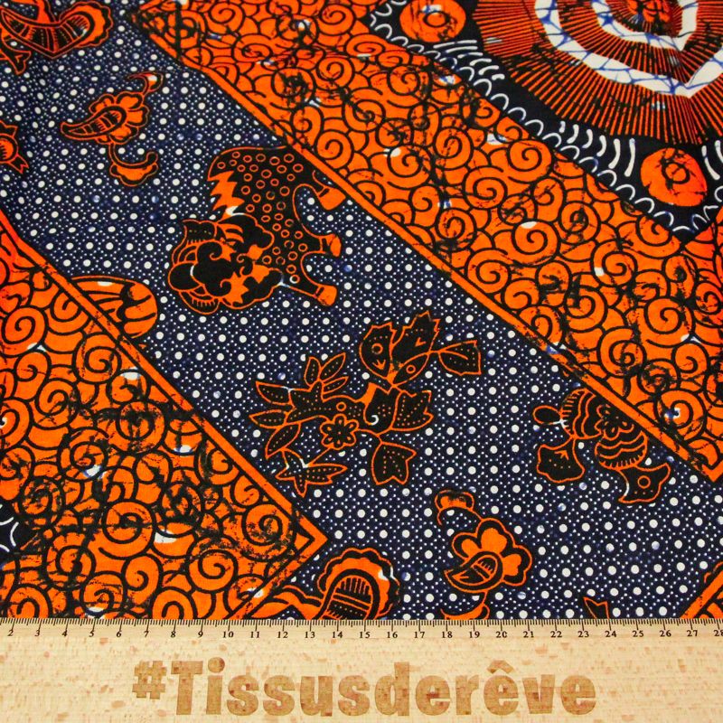 Tissu WAX 100% coton - Rythmes...