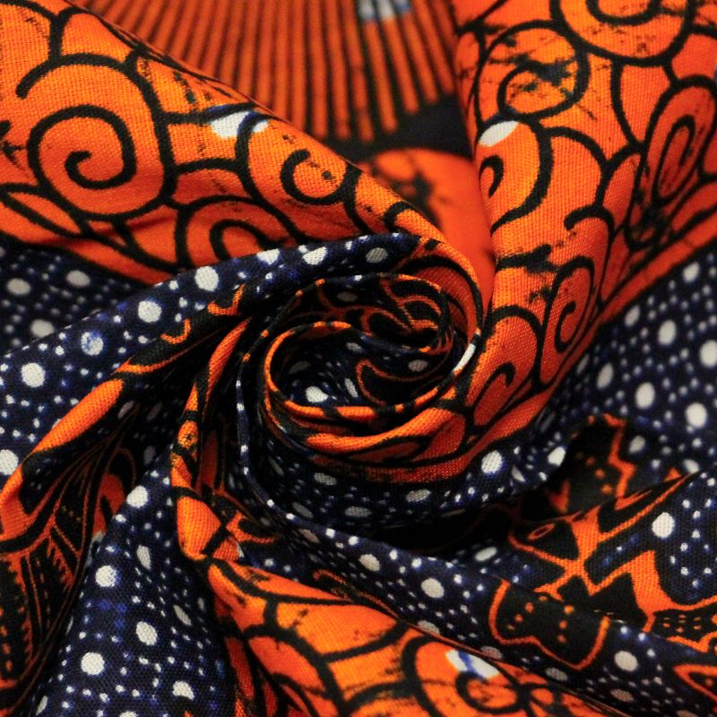 Tissu WAX 100% coton - Rythmes...