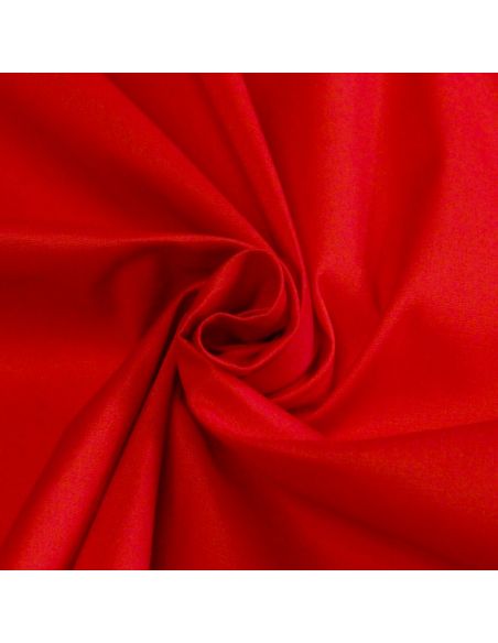 Popeline coton & élasthanne - Rouge vermillon
