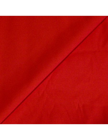 Popeline coton & élasthanne - Rouge vermillon
