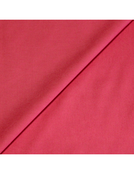 Popeline coton & élasthanne - Framboise