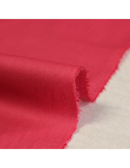 Popeline coton & élasthanne - Framboise