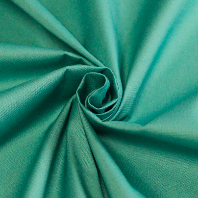 Popeline coton & élasthanne - Vert...