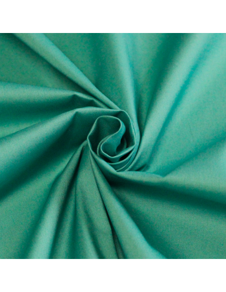 Popeline coton & élasthanne - Vert menthe