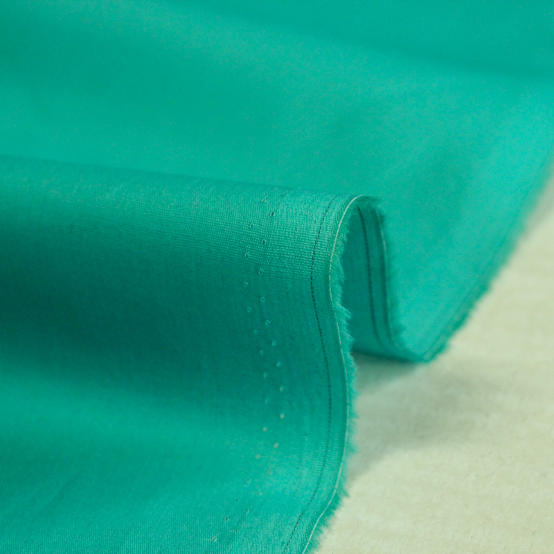 Popeline coton & élasthanne - Vert...