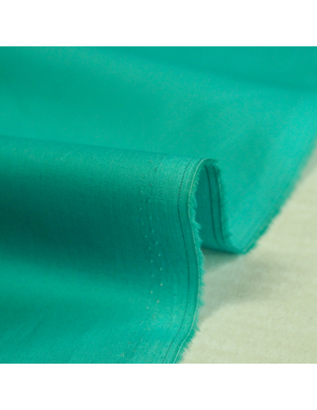 Popeline coton & élasthanne - Vert menthe