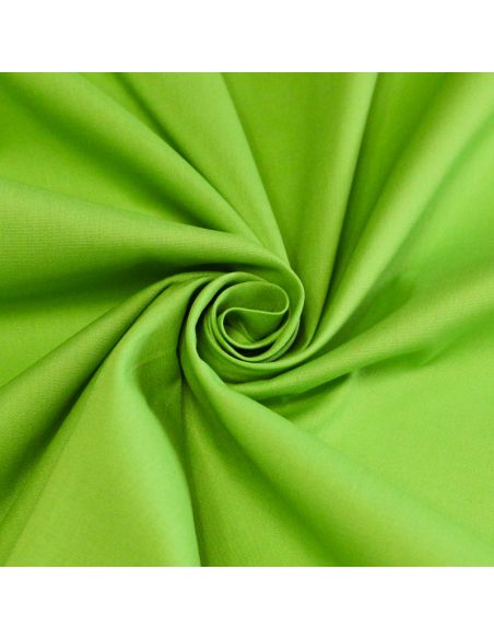 Popeline coton & élasthanne - Vert pomme
