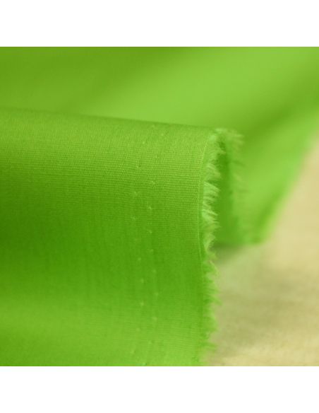 Popeline coton & élasthanne - Vert pomme