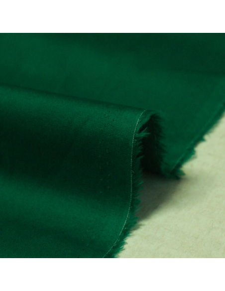 Popeline coton & élasthanne - Vert émeraude