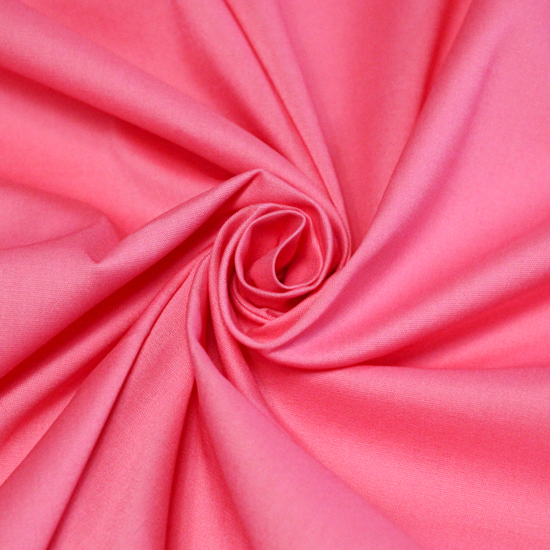 Popeline coton & élasthanne - Rose