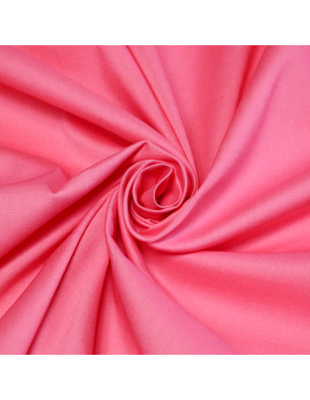 Popeline coton & élasthanne - Rose