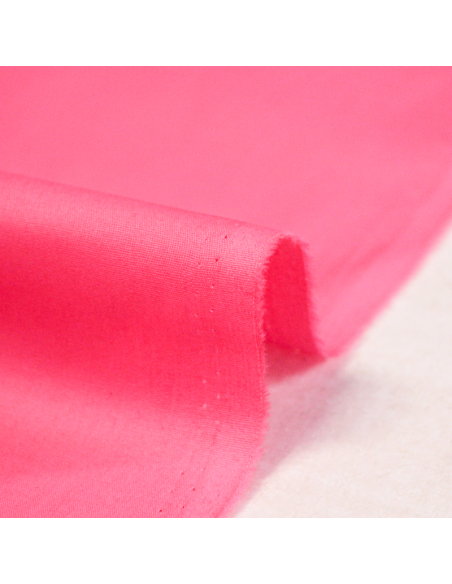Popeline coton & élasthanne - Rose