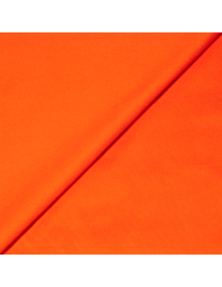 Popeline coton & élasthanne - Orange