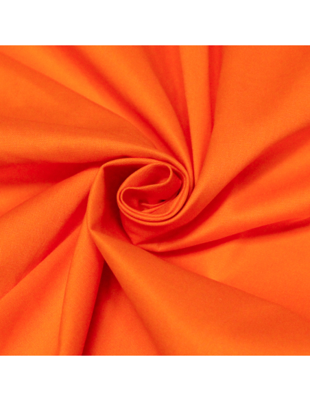 Popeline coton & élasthanne - Orange
