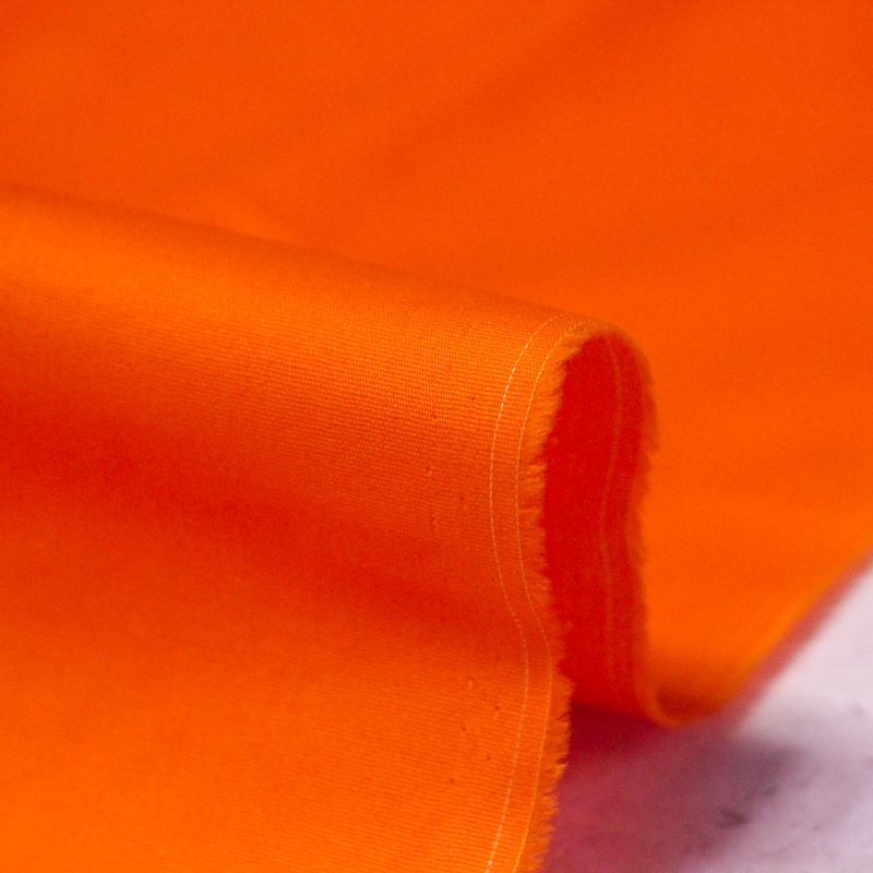 Popeline coton & élasthanne - Orange
