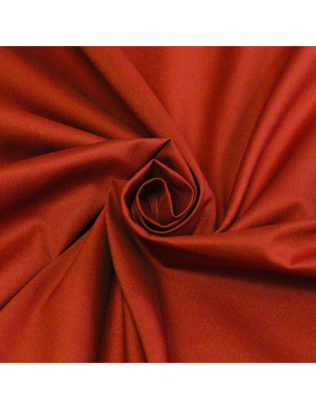 Popeline coton & élasthanne - Terracotta