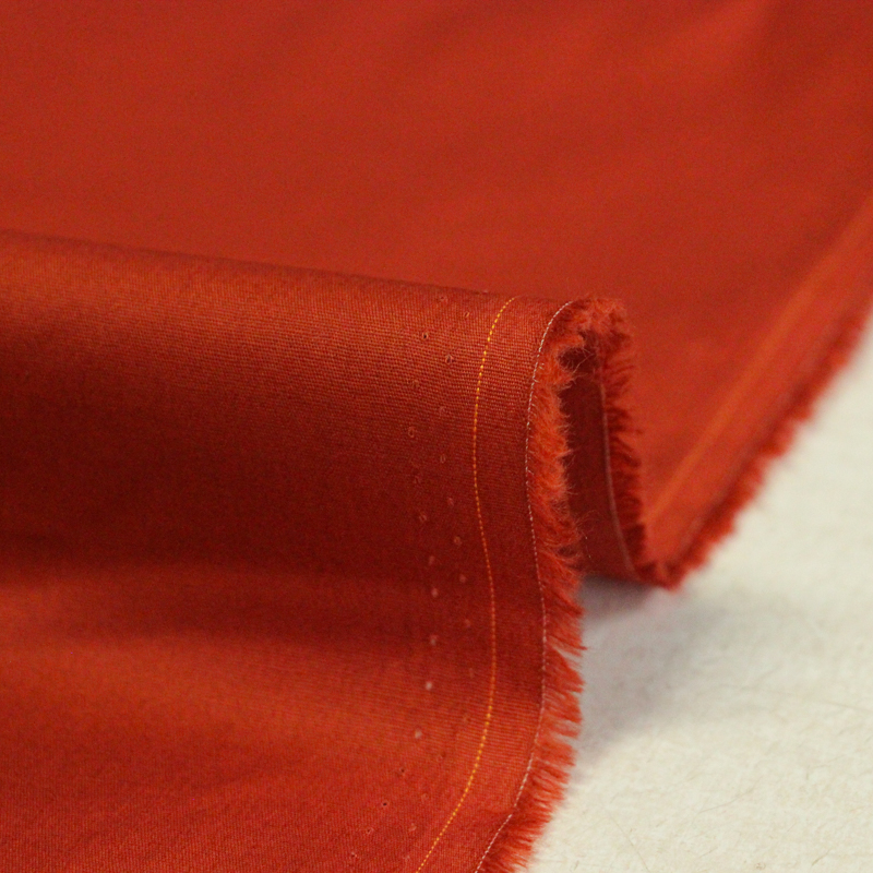 Popeline coton & élasthanne - Terracotta