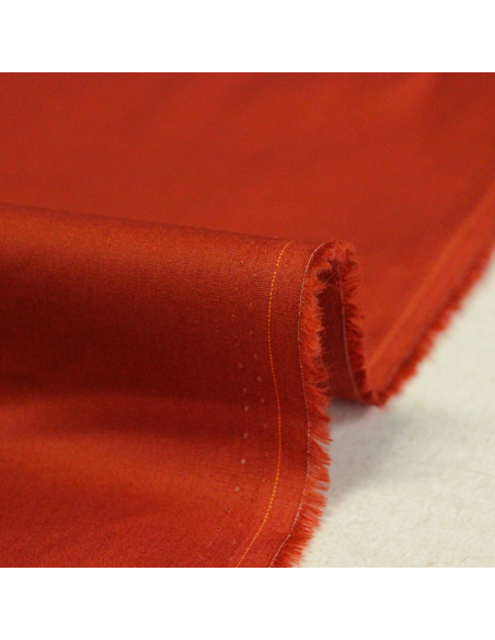 Popeline coton & élasthanne - Terracotta