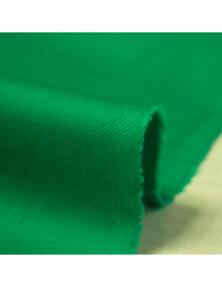 Popeline coton & élasthanne - Vert Brésil
