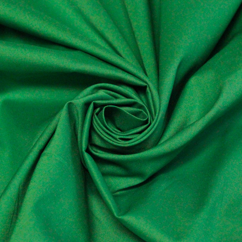 Popeline coton & élasthanne - Vert...