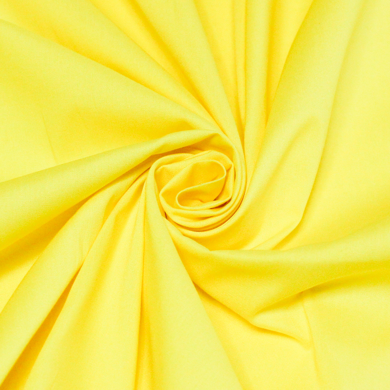 Popeline coton & élasthanne - Jaune