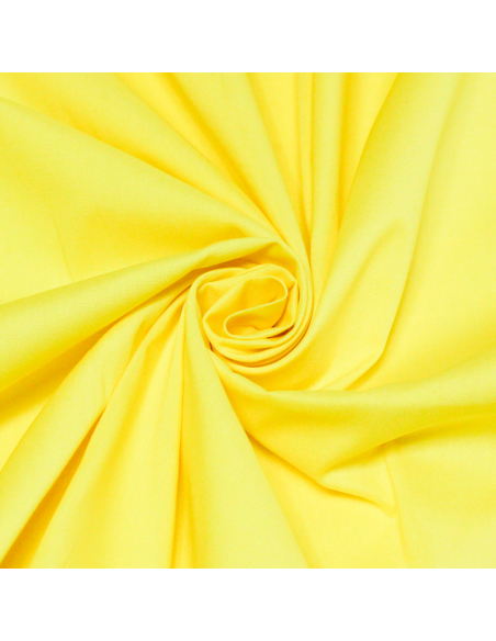 Popeline coton & élasthanne - Jaune