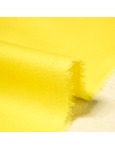 Popeline coton & élasthanne - Jaune