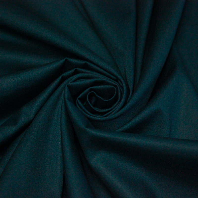 Popeline coton & élasthanne - Bleu...