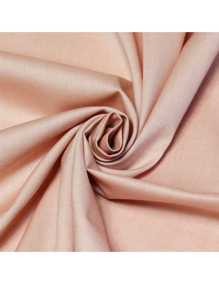 Popeline 100% coton peigné - Pêche