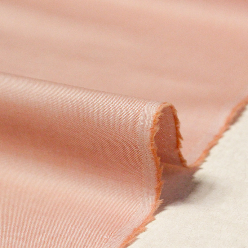 Popeline 100% coton peigné - Pêche