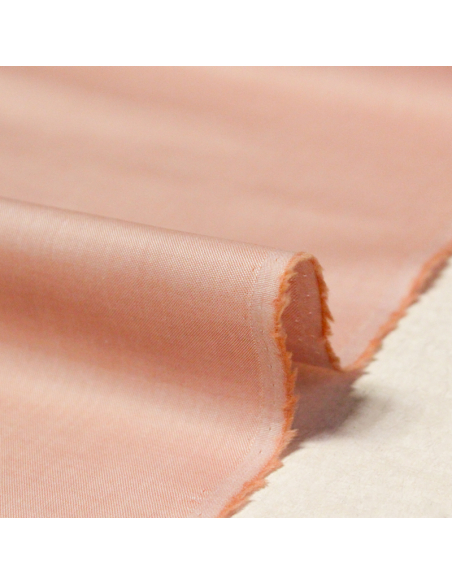 Popeline 100% coton peigné - Pêche