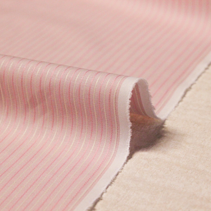 Popeline 100% coton peigné - Rayé...