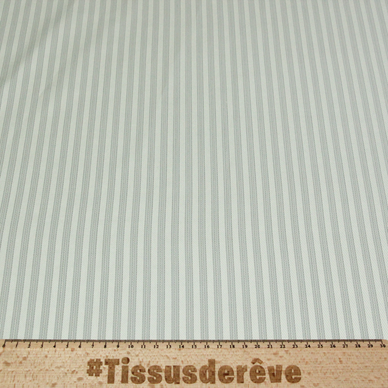 Popeline 100% coton peigné - Rayé...