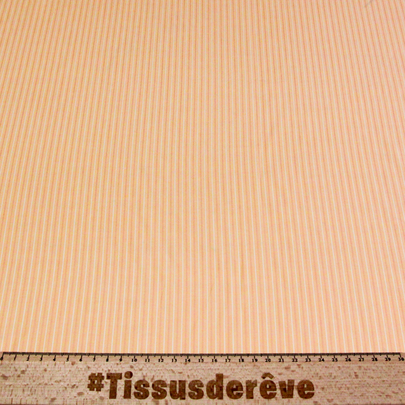 Popeline 100% coton peigné - Rayé...