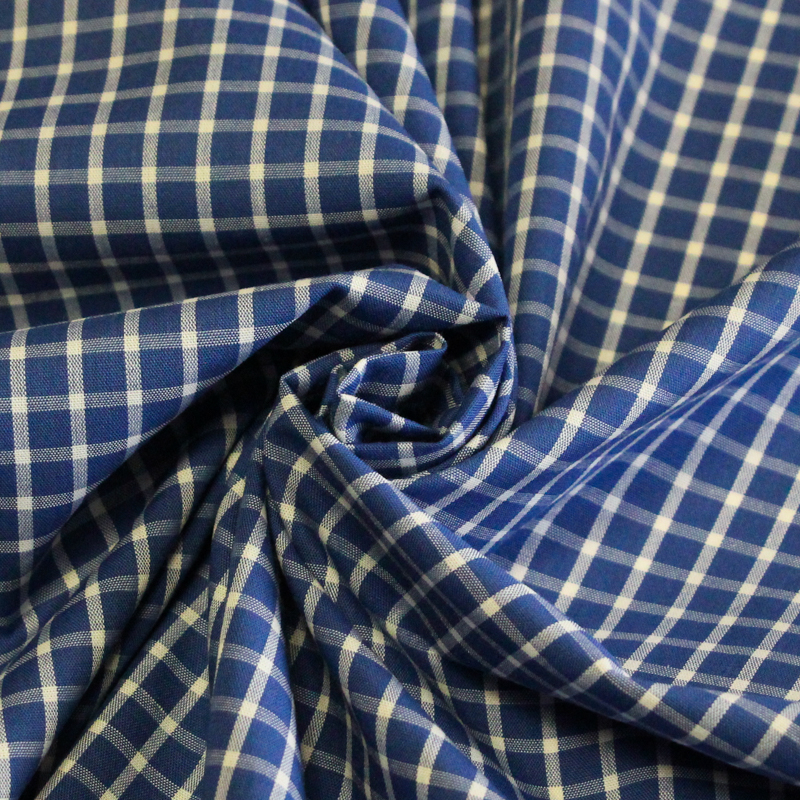 Popeline 100% coton peigné - Carreaux...