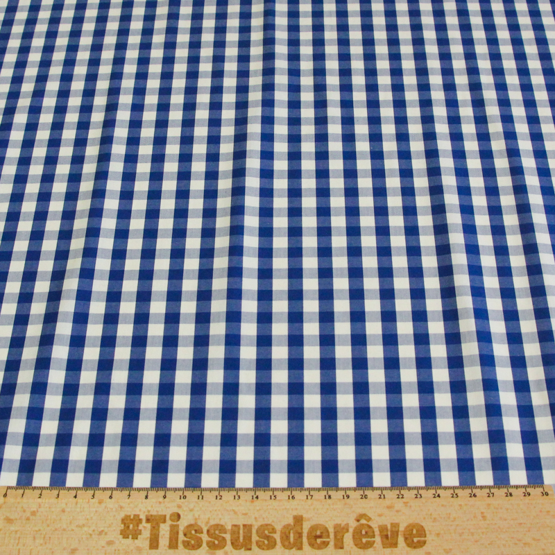 Popeline 100% coton peigné - Vichy...