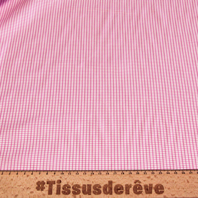 Popeline 100% coton peigné - Carreaux...