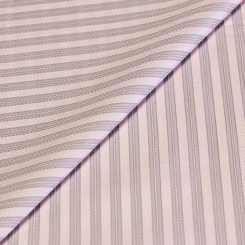 Popeline 100% coton peigné - Rayé rose clair