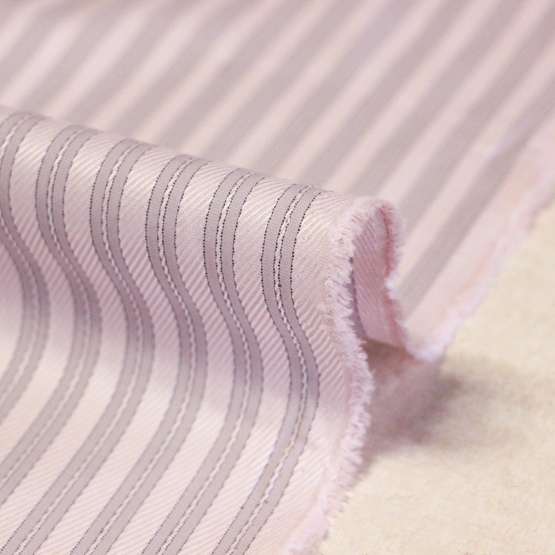 Popeline 100% coton peigné - Rayé...