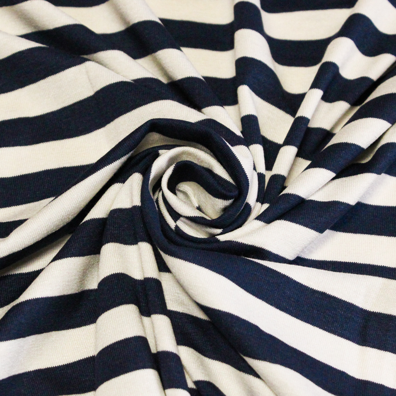 Jersey viscose & élasthanne - Rayé...