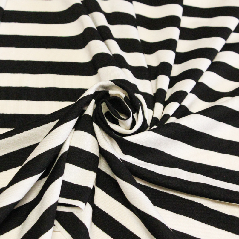 Jersey viscose & élasthanne - Rayé...