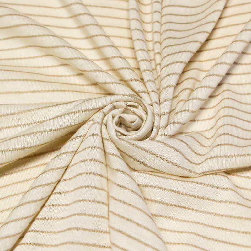 Jersey 100% coton - Rayures fines...