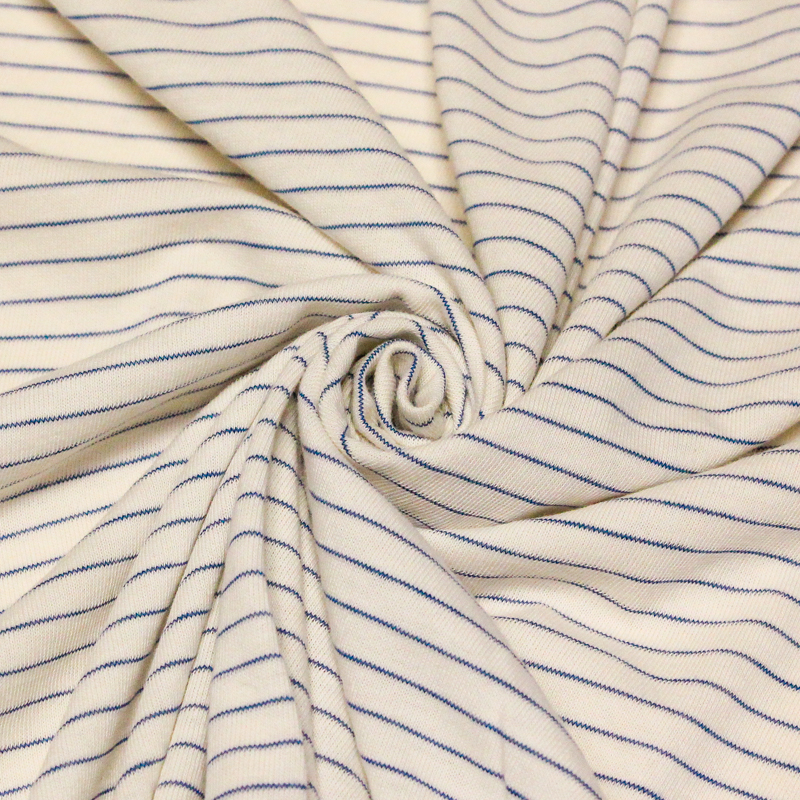 Jersey 100% coton - Rayures fines...