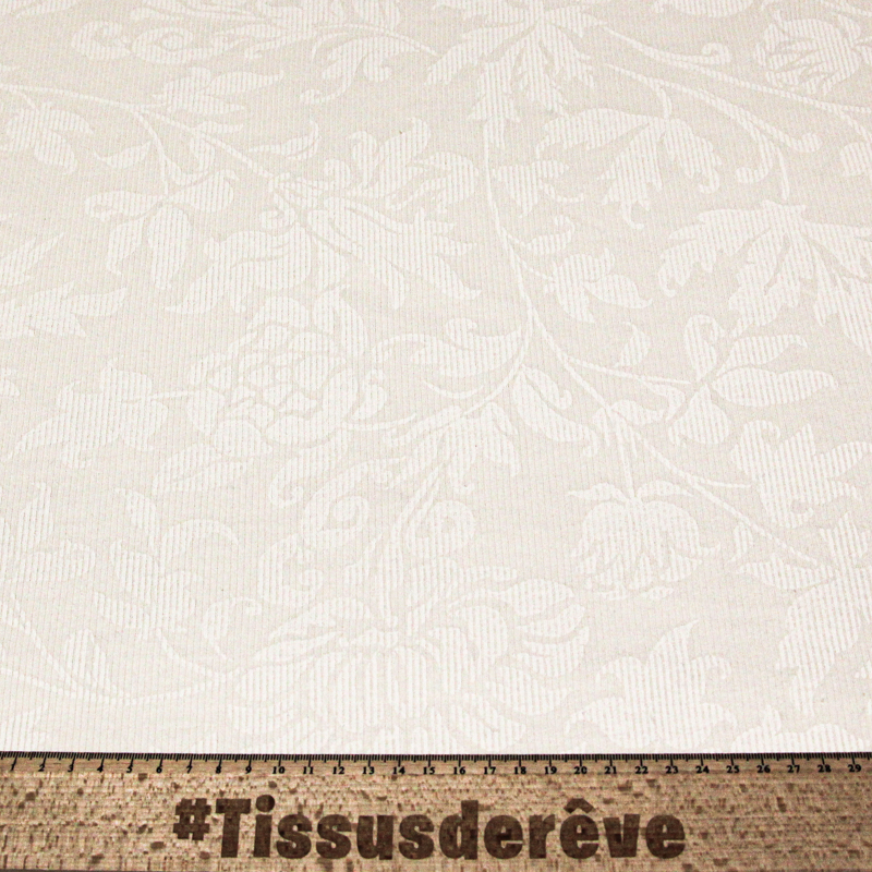 Jersey côtelé imprimé 100% coton -...