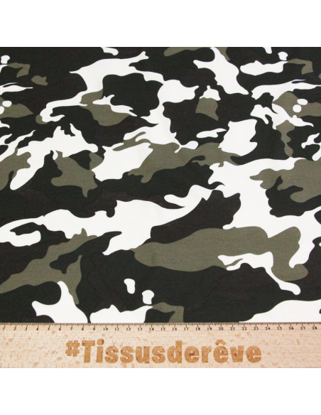 Jersey coton & élasthanne - Camouflage